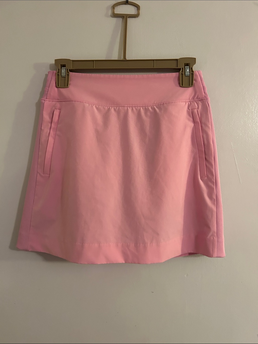Pink Performance Mini Skirt with Side Pockets